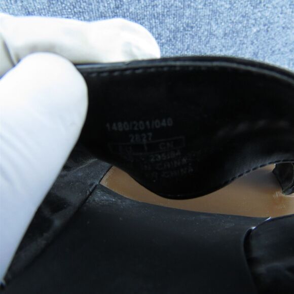 Zara Women Strappy Sandal Shoes Black Synthetic Size 36 Medium - Picture 7 of 10